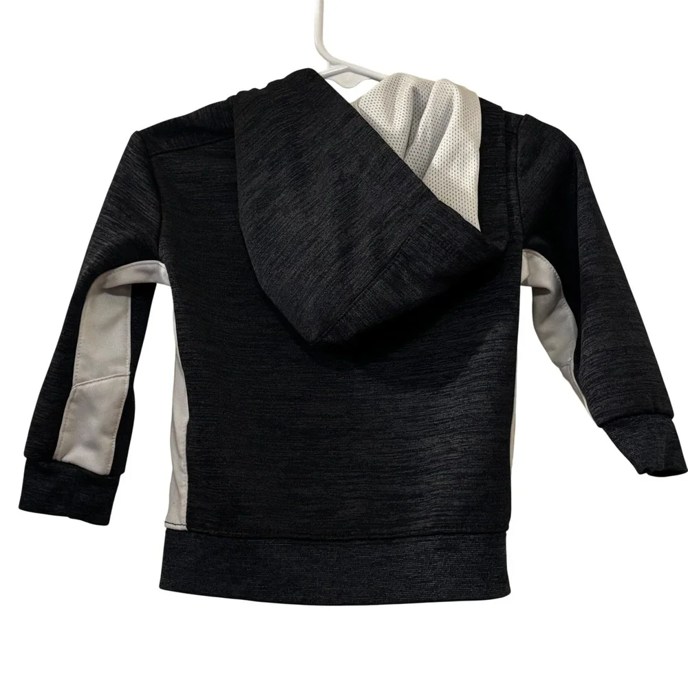 Nike Boys Hoodie 18‎ Months EUC Dri Fit Black White Zip Up